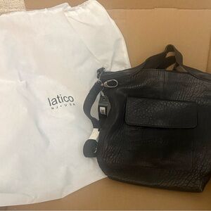 Latico Bianca Bubble Black Crossbody Tote